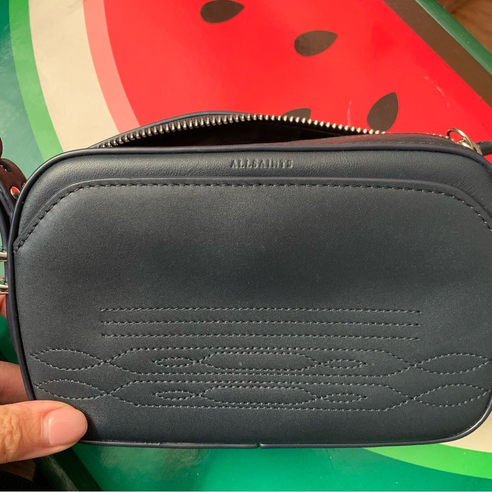 All Saints mini leather crossbody bag